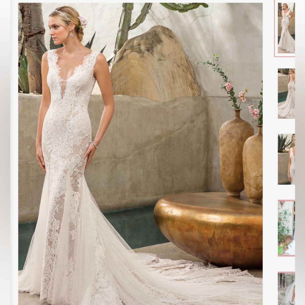 Casablanca Bridal Gown 2306 Savannah size 12 (real life 8) ivory/nude